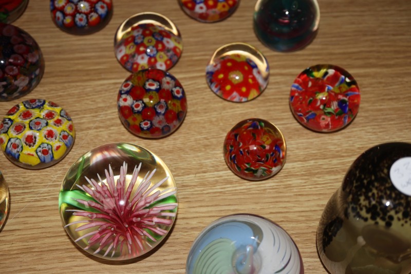 Thirty three various paperweights including Caithness